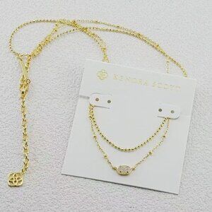 Kendra Scott Double-layered agate crystal necklace